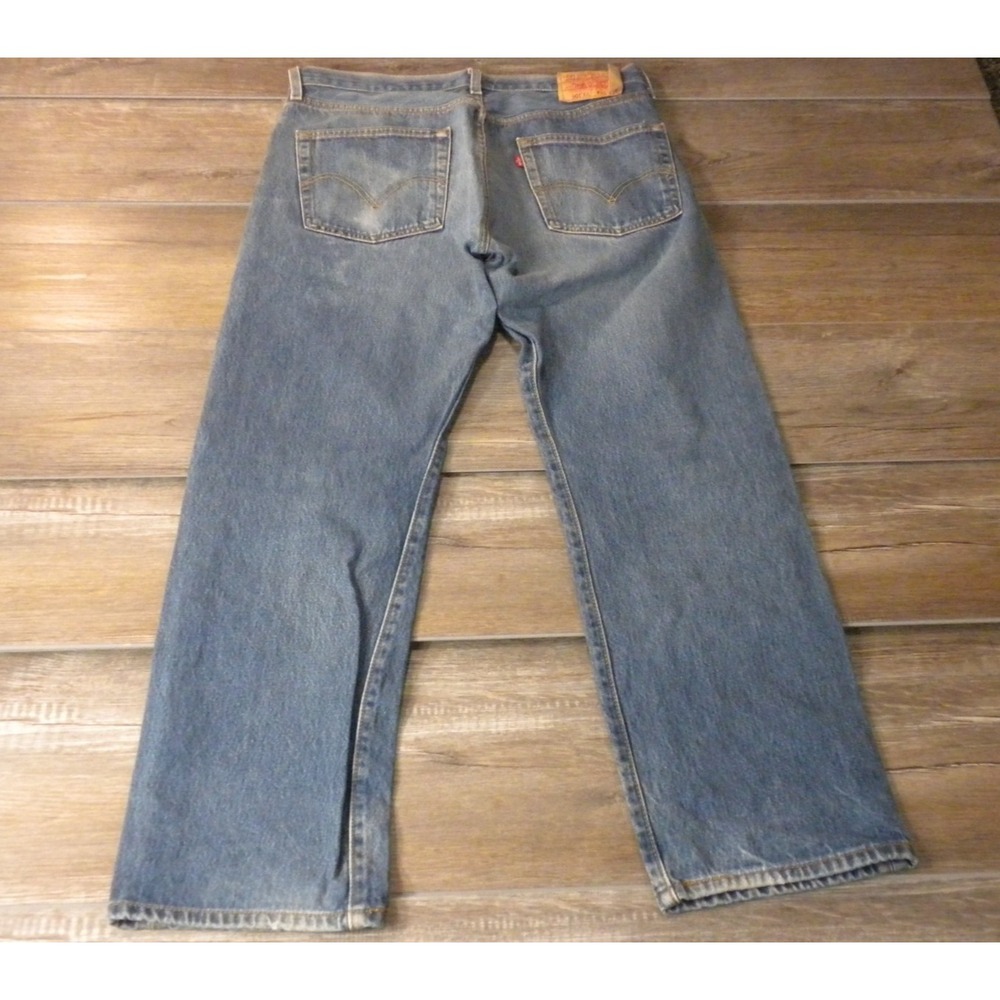 Levi's 501 XX Jeans Mens 36x32 Blue Denim Button‎ Fly Vintage Two Horse (33x29)